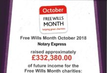 Notary Express Raises over £340,000 for Charity CERTIFICATE 2019 04 12 FWM 2018