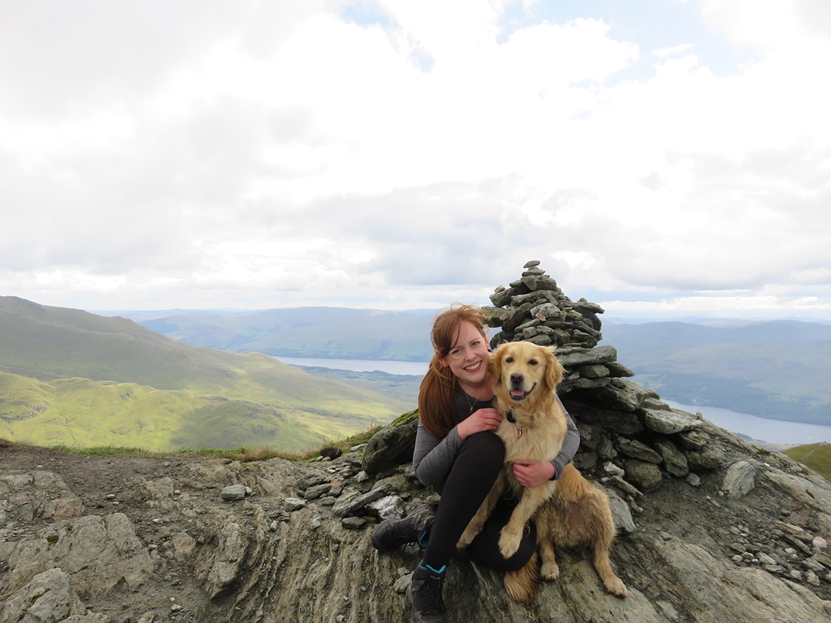 Amy Punshon and her golden retriever Callie