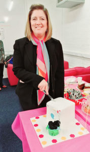 Toni Hibbert owner of Bright Beautiful Derby at her fundraising event for Dementia UK and Me Dee on 9 March 2020