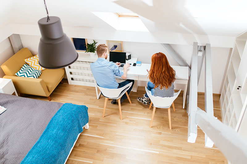 couple working from home couple working from home