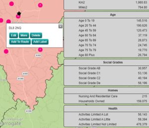 mapping points and demographics