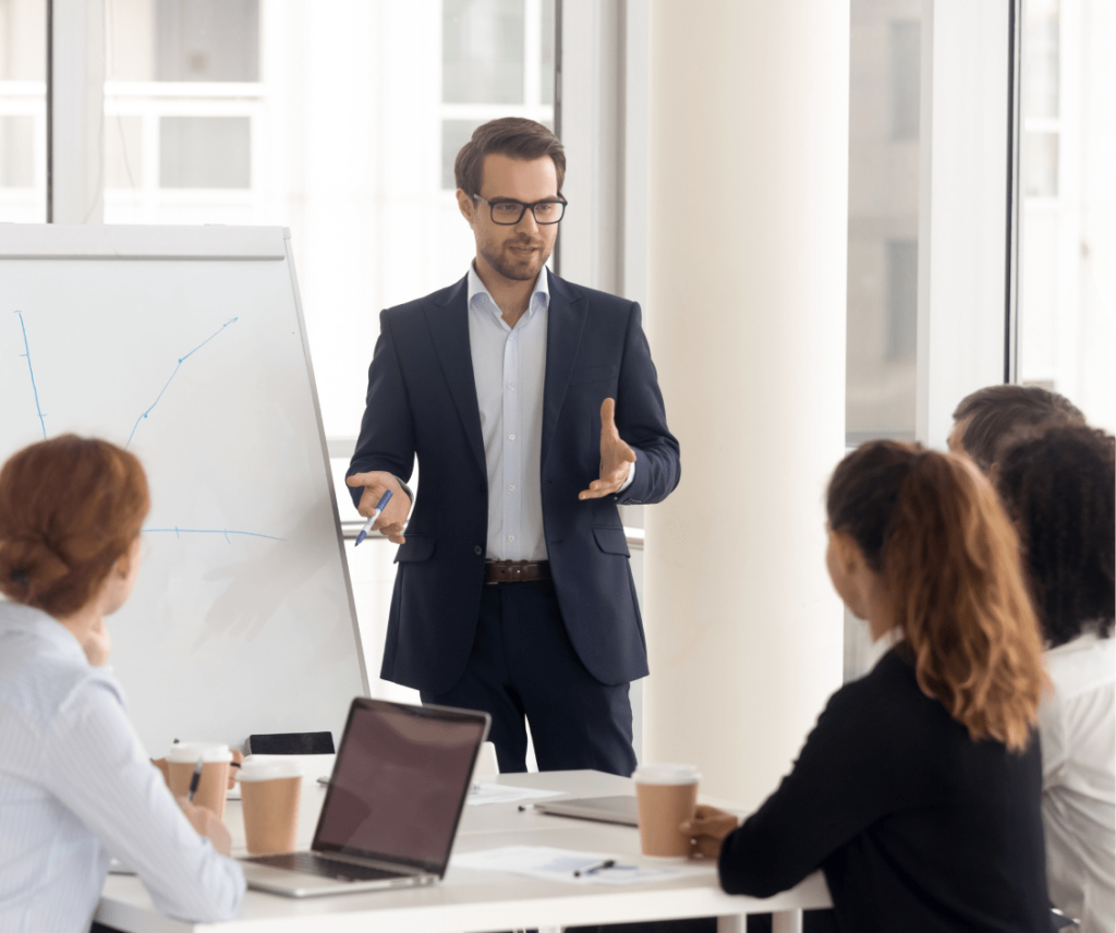 A man giving a presentation | Franchise Local A man giving a presentation | Franchise Local