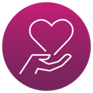 A hand holding a heart

Description automatically generated