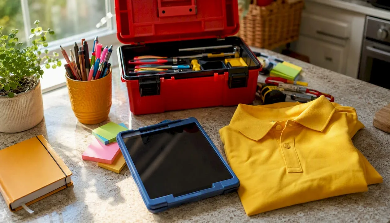 Home-based franchise startup tools and uniform