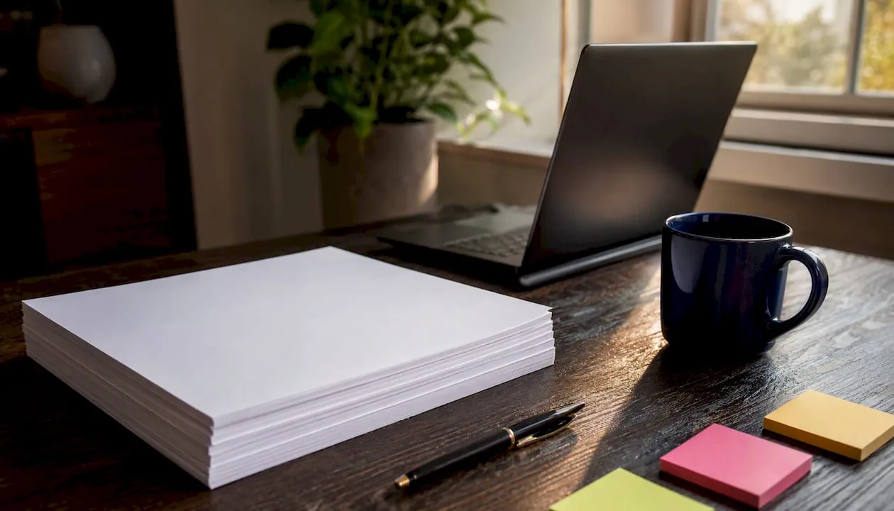 Workspace ready for franchise legal and financial review