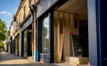 No National Franchise Grants in the UK: Find Local £5,000–£10,000 Awards High street shop unit prepared for regeneration
